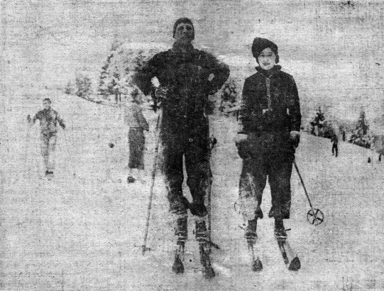 Cpitanul si Nicoleta Nicolescu la ski