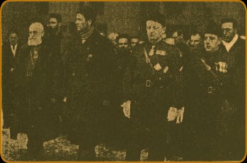 Reprezentantii Spaniei nationaliste, - urmand sicriele, alaturi de d. Corneliu Codreanu si Generalul Cantacuzino