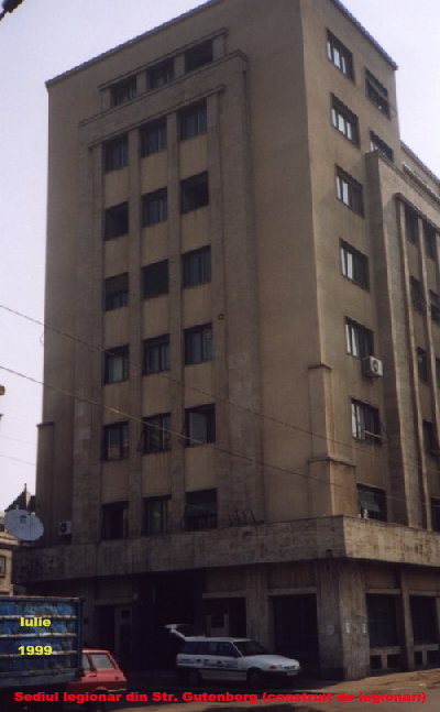 Sediul legionar din Str. Gutenberg (construit de legionari)