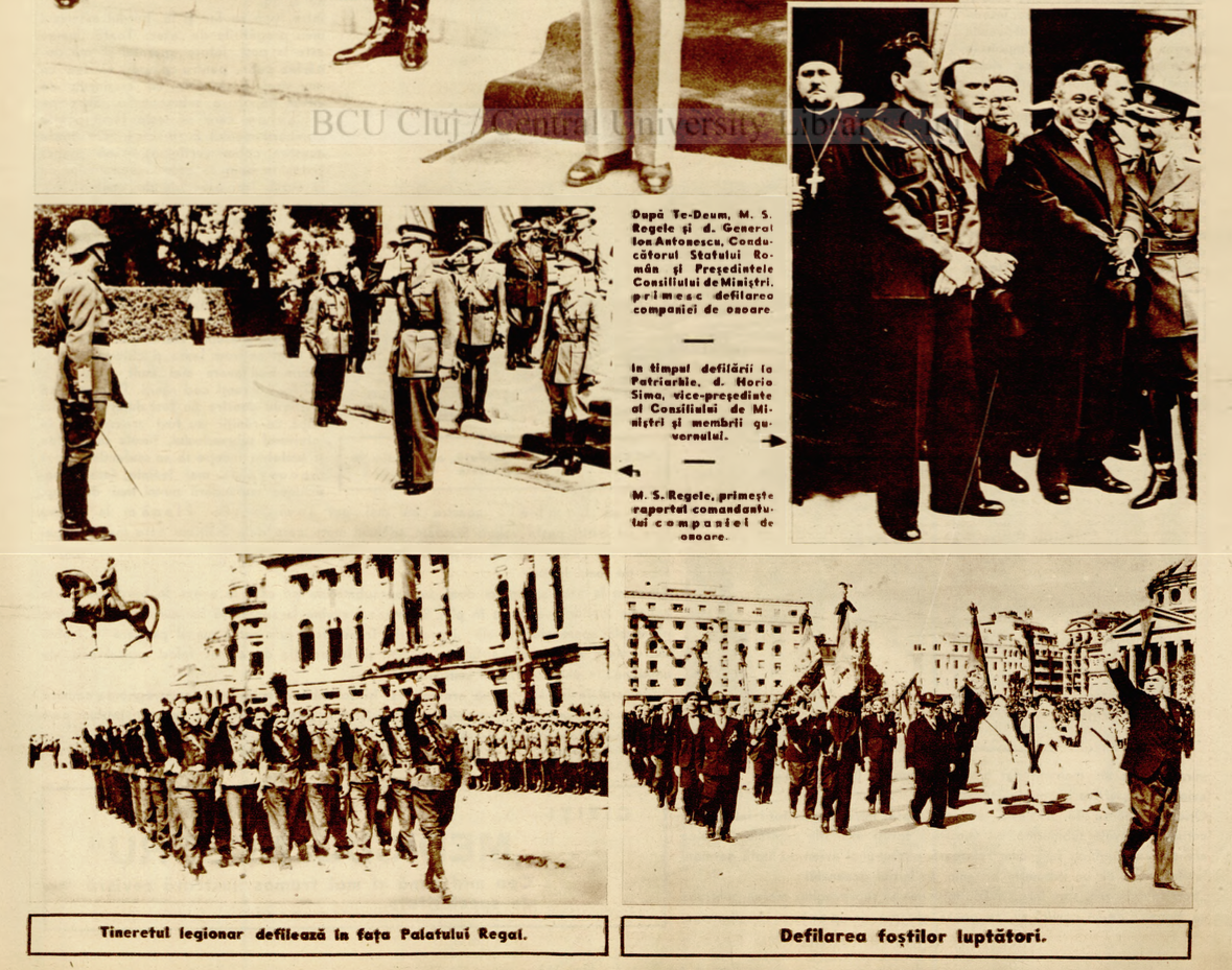 Legionari in fata Palatului