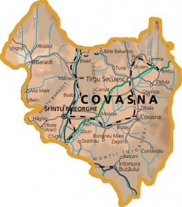 Harta judeţului Covasna